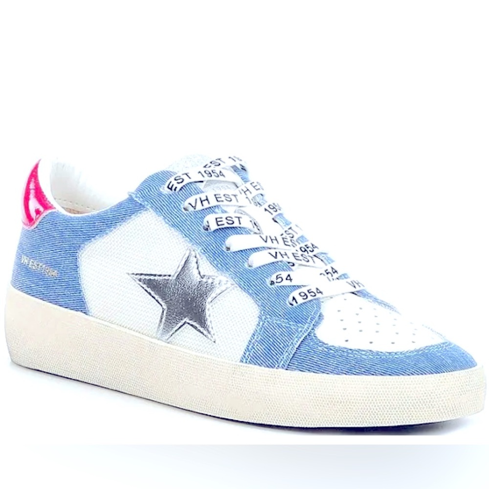 Stylish Blue and White Sneakers